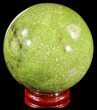 Polished Green Opal Sphere - Madagascar #55058-1